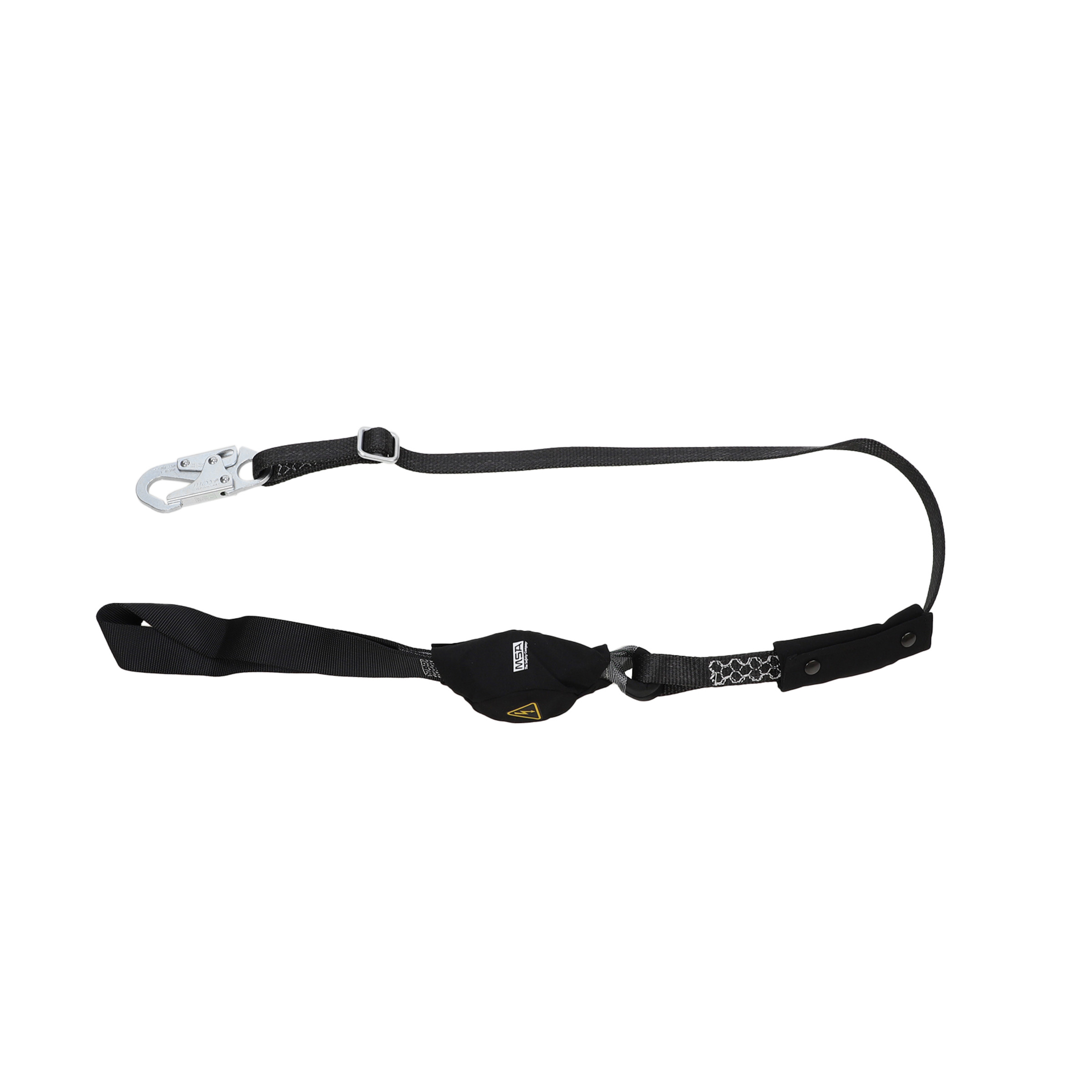 V-Series utility single-leg adjustable energy absorbing lanyard, 6',36C small snaphooks, ANSI Z359.13-2013